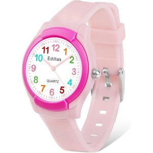 Kalanka-Montre Enfant, Montre Analogique Pour Garçons Filles, Montre Pour Enfant Étanche À Quartz Et Bracelet Souple, Adaptée Aux Enfants De 3 À 15 Ans.Pour L'apprentissage De La Lecture - Neuf