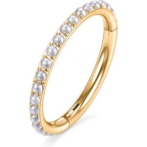 Kal-Piercings En Acier Chirurgical 316l Et Oxyde De Zirconium Pour Oreille Et Nez - Calibres 20, 18, 16, 14 - Anneaux Pour Homme Et Femme - Neuf