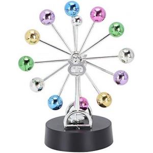 KAAQL-Balancier Balle Physique Science Mouvement Perp&eacute;tuel Simulation Machine &Agrave; Mouvement Perp&eacute;tuel Grande Roue Bureau Divertissement D&eacute;coration Physique Pendule Balle Color&eacute;e Jouet D&eacute;coration - Neuf