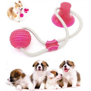 Jouet Pour Chien En Tpr, Balle Interactive Avec Ventouse Pour Aspiration, Id&eacute;al Pour M&acirc;cher Et R&eacute;duire L'ennui. Dimensions : 20x15x10 Cm, Poids : 0.213 Kg. Amusant Pour L'int&eacute;rieur Et L'ext&eacute;rieur. - Neuf