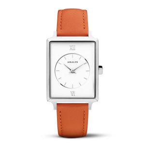 Montre Femme Amalys Lou Cuir Orange Collection Hepburn - Neuf