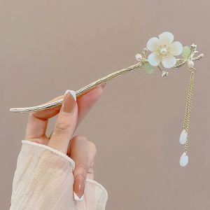 &iquest;&iquest;Pingle &iquest;&iquest; Cheveux Hanfu Style Chinois Vintage En M&iquest;&iquest;Tal Avec Pompon, Accessoire De Coiffure Pour Femme Compatible Avec Les Bijoux Hanfu - Neuf