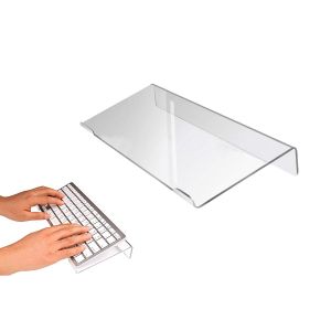 Support de clavier inclin&eacute; en acrylique pour une frappe ergonomique - Design transparent pour une utilisation au bureau et &agrave; la maison - Neuf