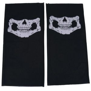 2pcs / Set Polyester Multifonctionnel Masque Facial Couvre-Chef Enveloppe De T&ecirc;te Pour Le Cyclisme (Blanc) - Neuf