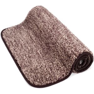 KAL-Indoor Fußmatte Mikrofaser Super Absorbent Water Low Profile Mats Maschinenwaschbar Rutschfester Gummi-Einstiegsteppich Für Die Innentür Der Matten, Kaffee Braun, 122 X 76 Cm - Neuf