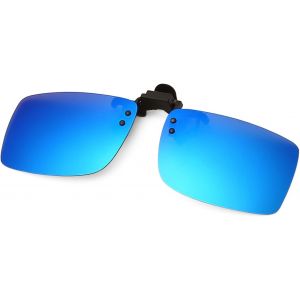Lunettes De Soleil Polarisées - Solaire Pour Lunettes De Vue, Flip Up Lunettes Anti Eblouissement Pour Conduite Peche Et Activité De Plein Air - Neuf