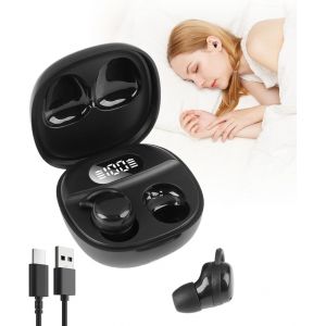 AYU-Écouteurs Intra-Auriculaires Bluetooth 5.4 pour Dormir - Réduction de Bruit, Confort Latéral, Étui de Charge Miniature - Design Ultra-Léger et Imperméable pour Insomnie, Voyage et Relaxation - Neuf