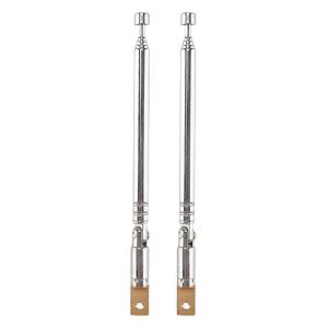 2PCS Remplacement 25.4cm 10Inch 5 Sections Antenne Télescopique Antenne Pour Radio TV - Neuf