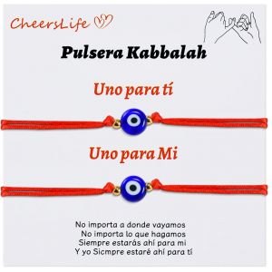 Kal-2 Pi&egrave;ces Bracelet Kabbalah Noeud Fil Bracelet Protection Mauvais ?Il Fil Rouge Bracelet Protection Bracelet Porte Bonheur Femme Bracelet Homme Bracelet Couple Amoureux Pour 2 Cadeau Couple - Neuf