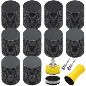 200 Pièces Disques De Ponçage 25mm Disques Abrasifs Ronds Grain 180-5000 Papier De Verre Sec À L'eau Feuilles Abrasives Pour Métal Ponceuse Polissage Auto - Neuf