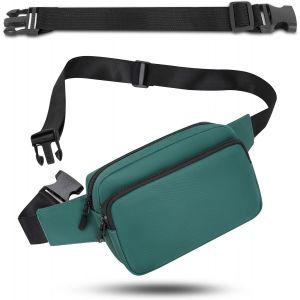 SJZG-Sac Banane Taille Homme Femme Ville Sacs Banane Unisexe Avec Ceinture Allong&eacute;e De 30 Cm Ceinture R&eacute;glable Pour La Randonn&eacute;e D'Entra&icirc;nement En Plein Air (Vert) - Neuf