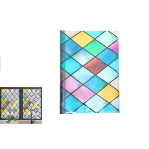 Film d&eacute;poli &agrave; motif arc-en-ciel pour la d&eacute;coration int&eacute;rieure et la protection de l'intimit&eacute; - Neuf