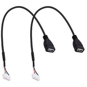 JGD-C&acirc;ble de conversion USB A femelle vers XH2.54 &agrave; 4 broches pour carte m&egrave;re - Petit connecteur XH2.54 &agrave; 4 broches vers type A 2.0 - C&acirc;ble d'extension pour r&eacute;paration USB - 30 cm x 2 pi&egrave;ces - Neuf