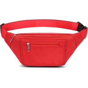 KALANKA-Sac Banane Homme Femme Étanche Unisexe Sacoche Banane Sport pour Randonnée Cyclisme Balade Ville Vacances (Rouge) - Neuf