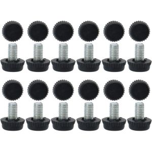 24 Pcs Pieds De Nivellement Meuble Réglable M6 X 10 X 15mm Pied De Meuble Patin De Meuble Jambe Pied De Table Chaise Base Protection Plancher Sol Pour Meubles De Maison,Bureau - Neuf