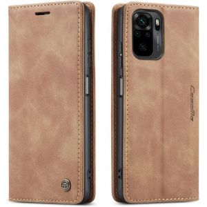 Maa-Coque Xiaomi Redmi Note 10 4g/Note 10s Housse [Pas Pour 5g] Cuir Pu Premium Fentes Cartes Etui Pochette De Portefeuille Avec Fonction Support Rabat Redmi Note 10 4g/Note 10s/Poco M5s 4g-Brun - Neuf