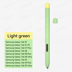 Étui À Crayons En Silicone Pour Samsung S Pen Tab S7 Fe S8 Plus S9 Ultra Dock Lite,Housse De Stylet Tactile,Étui De - Light Green 3 - Neuf