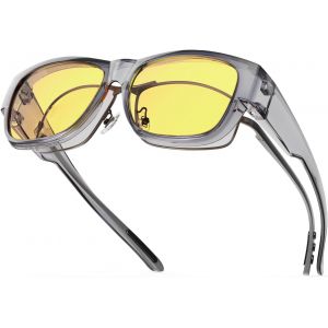 Lunettes De Conduite De Nuit Adaptées, Anti-Éblouissement Efficace Des Phares Venant En Sens Inverse, Ultra Léger,Protection Uv 400 Polarisée - Neuf
