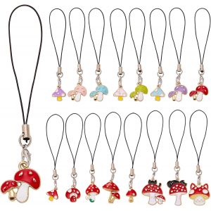 Kal-16 Pièces Lanière De Porte-Clés Chaîne De Téléphone Pendentif Pendentif De Téléphone Portable Peut Être Utilisé Comme Breloque Pour Téléphones Portables, Portefeuilles, Porte-Clés - Neuf