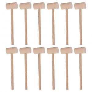 36Pcs en bois crabe Maillets Mini bois marteau fruits de mer crustacés marteaux craquelin outils pour le chocolat - Neuf