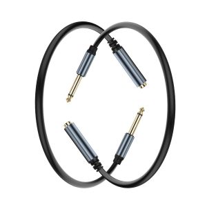 6.35mm câble audio mono 1/4 ""ts mono mâle femelle convertisseur guitare câble plaqué or 6.35mm Jack unique 1/4 ts audio périphérique Signal Transmission instrument câble 0.98ft - Neuf