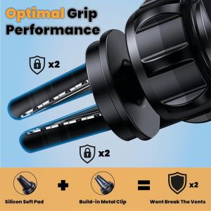 Kalanka-Support De T&eacute;l&eacute;phone Universel Pour Grille D'a&eacute;ration De Voiture Avec Pince Solide, Support Mains-Libres Stable Compatible Avec Iphone Samsung Google 4.0 &Agrave; 7"" Smartphones - Neuf