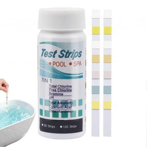 Bandelettes de test de chloration pour piscines et aquariums, 10 x 3 x 3 cm, pour un entretien facile de la qualité de l'eau - Neuf