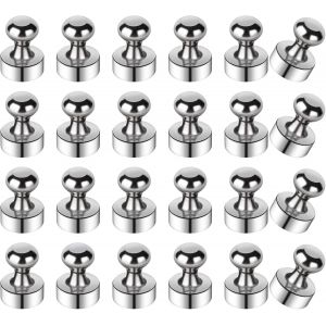 24pcs Aimants Puissants,12 x 16 mm Petit Aimant Frigo, Aimant Neodyme Aimants Tableau Magn&eacute;tique, Magnet Frigo pour Tableau Blanc Carte Photos - Neuf