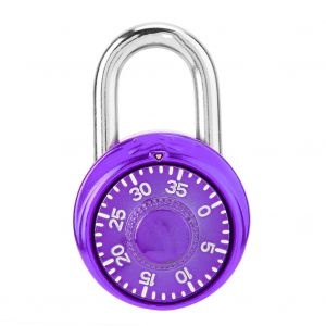Cadenas mecanique rond avec mot de passe pour platine, armoire, salle de sport, serrure de securite (rouge) - Neuf