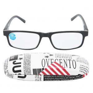 Lunettes De Lecture Unisexes Anti-Lumiere Bleue Pour Personnes Agees, Verres Transparents Anti-Fatigue (+250 Noir) - Neuf