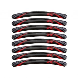 Lot de 8 autocollants r&eacute;fl&eacute;chissants et imperm&eacute;ables pour jantes de voiture de course Kawasaki,type 6 - Neuf