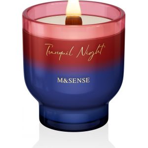 Bougie Parfum&eacute;e 270g|Nuit tranquille|M&egrave;che En Bois Cr&eacute;pitante (55h De Combustion)|Cire De Soja Naturelle En Verre Conique|Cadeau Luxe Femme|Aromath&eacute;rapie Non Toxique - Neuf