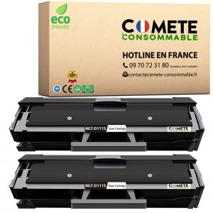 COMETE - 111S - 2 Toners Compatibles avec Samsung D111S MLT-D111S D111S Noir pour Imprimantes Samsung - COMETE CONSOMMABLE - Neuf