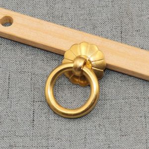 Lot de 2 poignées de tiroir vintage en laiton avec vis pour commode, tiroir, armoire, boîte en bois - Neuf