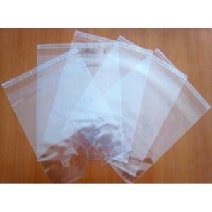 Sac cristal avec rabat adh&eacute;sif repositionnable 350x450 mm - Sachet plastique brillant transparent 40&micro; en PP - Carton 1000 sacs - Neuf