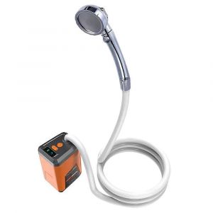 Douche Electrique Portable Rechargeable Avec Affichage Numerique Intelligent Pour Le Camping Et La Randonnee Orange 1 S - Neuf