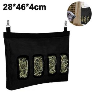 Sac À Foin En Tissu Oxford Durable Pour Lapins, Cochons D'inde Et Petits Animaux - Installation Facile, Alimentation Sans Dégâts, 28 X 46 Cm - Neuf