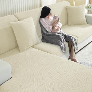 Uaa-Housse Coussin Canapé Extensible, Housse Assise Canapé Antidérapante, Universelle Housse Coussin Canape, Protection Meubles Couvre Pour Canape(2 Places, Marron) - Neuf