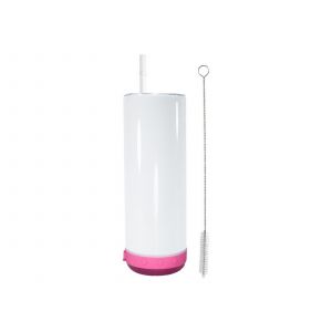 Gobelet Isotherme Bluetooth De 590 Ml Avec Paille Et Goupillon, Rose Rouge - Neuf