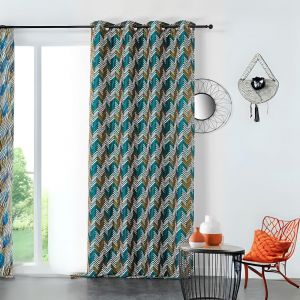 Rideau Tamisant Aux Impressions Ethniques - Neuf