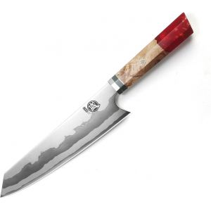 Mevronisshop-21cm Couteaux De Cuisine Professionnels, Couteau Japonais En Damas &Agrave; 7 Couches, Couteau Cuisine Kiritsuke Forgi&eacute; &Agrave; La Main (Manche En Grenade Rouge Et Boutique Bo&icirc;te En Bois) - Neuf