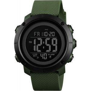Eryi-Montre Sport Numérique Pour Homme Femme Chronomètre Alarme Étanche Led Tactique Double Affichage Du Fuseau Horaire Montre Électronique - Neuf