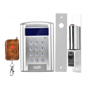 Kit de controle d'acces de porte 008ID avec verrouillage magnetique, lecteur de carte d'identite, telecommande, AC90-260 V - Neuf