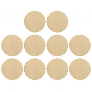 Hjlian Lot De 10 Plateaux A Gateaux Ronds En Dentelle Doree, Epaisseur 8 Pouces, Pour Patisserie, Restaurant - Neuf