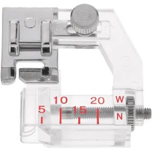 Bordure Biais Réglable Pour Votre Machine À Coudre Avec Pied À Serrage Rapide-Convient Pour Les Biais En Coton Et Satin De 10 Mm À 40 Mm De Largeur (A21,1 Pièce) - Neuf