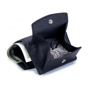 HUED-Nouveau femmes en cuir v&eacute;ritable sacs &agrave; main femme peau de vache portefeuilles dame petite poche pour monnaie Rfid porte-carte Mini sac d'argent pochette Portable-Black - Neuf