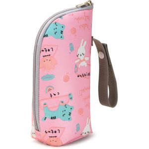 Insulated Bag For Bottles,Insulated Bottle Bag,Bottle Warmer For Baby,Portable Bottle Bag,Bottle Holder,For Stroller,Baby Bag,Outdoor Travel (Pink) - Neuf