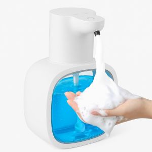 KAL-Distributeur De Savon Automatique - 500 Ml - No Touch - Fixation Murale - Sans Perçage - Rechargeable Par Usb - Avec Capteur - Étanche Ipx5 - Convient Pour La Cuisine, La Salle De Bain Et L'Hôtel - Neuf