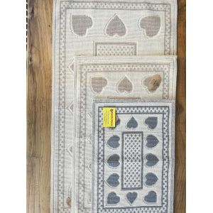Kal-Tapis Ou Tapis De Lit 100 % Coton Antid&eacute;rapant (Gris, 40 X 70) - Neuf