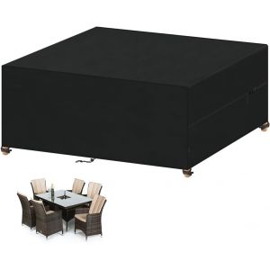 Cfus-Housse Protection Mobilier De Jardin Housse Salon De Jardin Exterieur Housse Protection Table Jardin Impermeable Bâche Table Jardin 420d Tissu Oxford Housse De Protection 210x140x80cm - Neuf